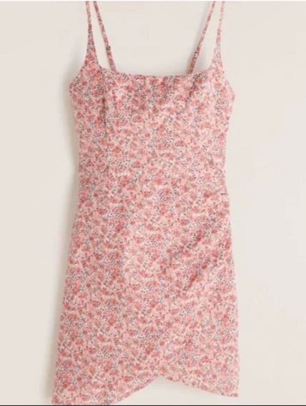 Abercrombie & Fitch Pink Floral Mini Dress with Spaghetti Straps Size: XS